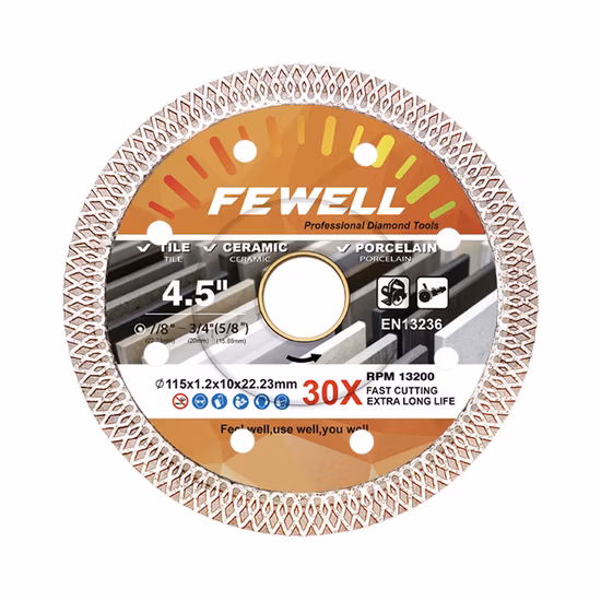 ホットプレス 4.5 インチ 115*10*22.23 ミリメートル 1.2 厚さ超極薄ターボダイヤモンドディスクソーブレードセラミックタイル磁器を切断するため
